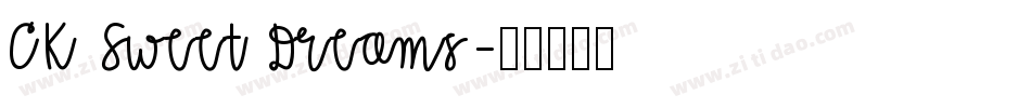 CK Sweet Dreams字体转换